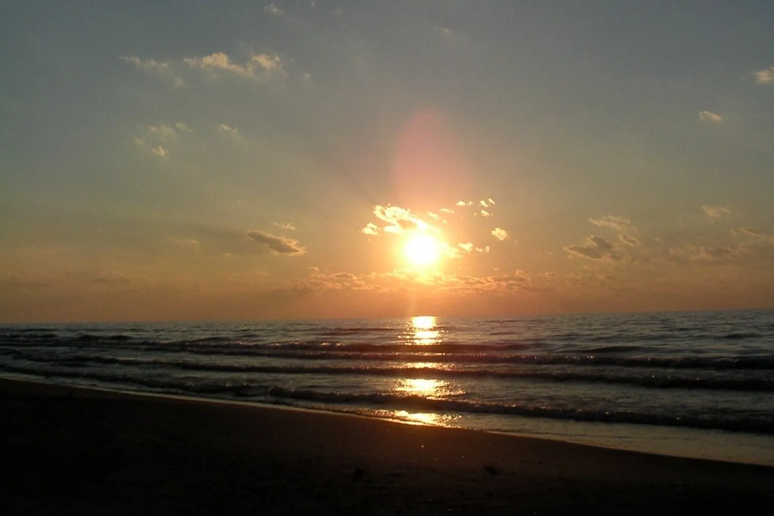 Soft sunset over Lake Michigan